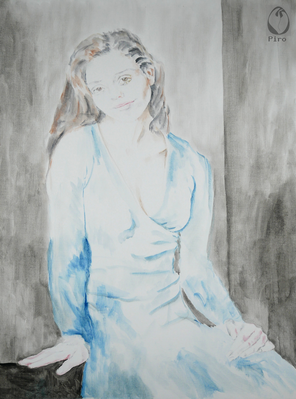 oil on paper - olio su carta di Piro